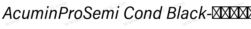 AcuminProSemi Cond Black字体转换